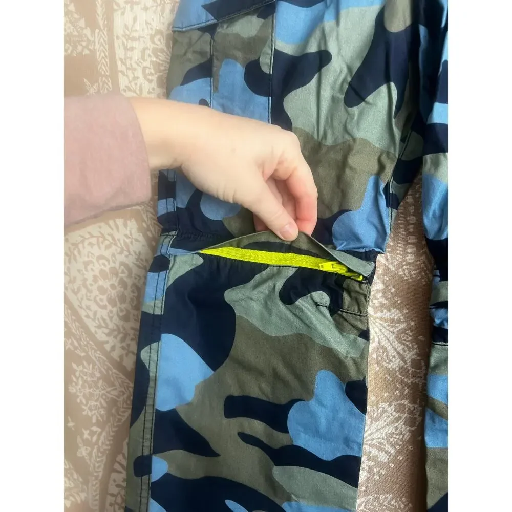 NWT Mini Boden Boys Camo Zip-Off Legs Pants Convertible Shorts - Picture 4 of 6